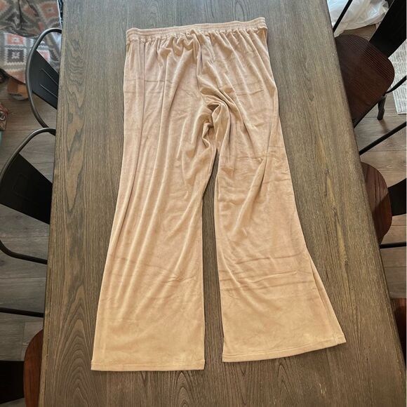 NWT Skims Velour Track Pants Wide Leg Honey Size 3X - Picture 1 of 8